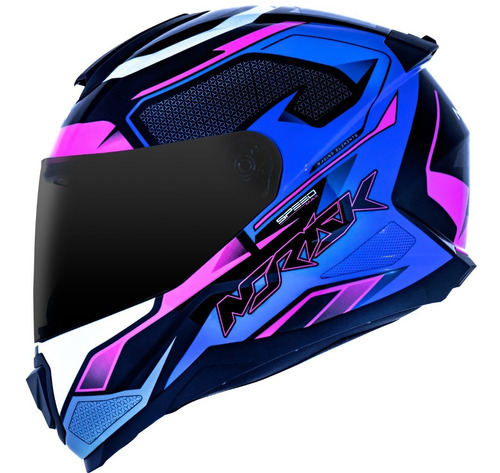 Capacete Norisk Razor Ff802 Diversos Gráficos E Cores Cor Razor - Speedmax - Preto - Roxo Tamanho Do Capacete M-58