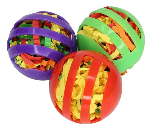 3pcs Juguetes Para Pájaros Bell Ball Toys Parrot