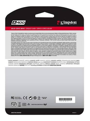 Disco Duro Solido Ssd 480gb Kingston Sata 6gb/s A400