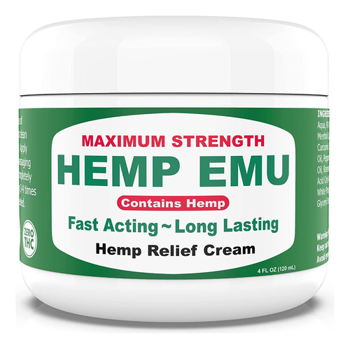 Hemp Emu Crema De Canamo  Aceite De Canamo Organico  Alivi