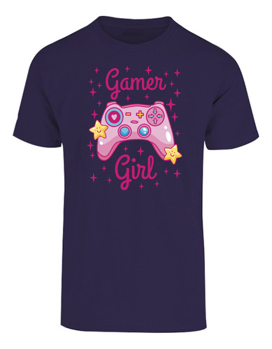 Playera Gamer Girl - Video Juegos - Control Rosa