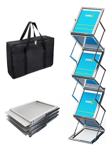 Estante Plegable Folletos Bolsa De Transporte Exposicio...