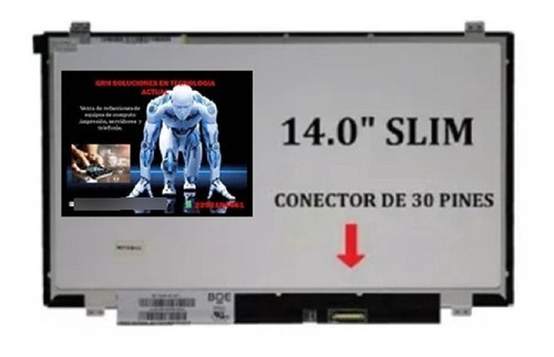 Display Pantalla Remplazo Hp 14-ck0001la Nt140whm-n31 14 Sli