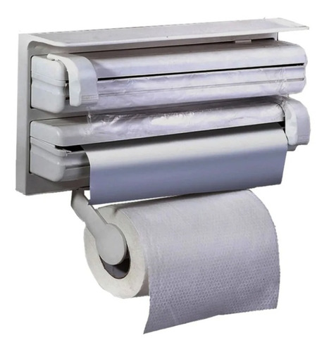 Dispensador Triple De Soporte De Papel Alusa, Aluminio Nova