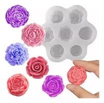 Comprar Molde De Silicón De Flores Rosas Para Hacer Jabones Vela