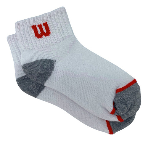 Calcetas De Niños Wilson 6 Pares Blanco Gris Y Negro Liso 17.5-21.5cm