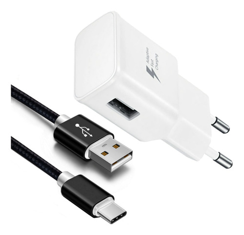 Combo Kit Cargador Carga Rapida + Cable Usb Tipo C  Usb-c