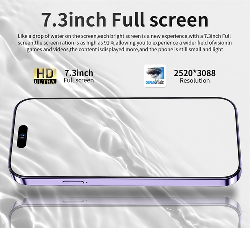 Smartphone I14promax Dual Sim,7.3'',6+128gb,doble Sim