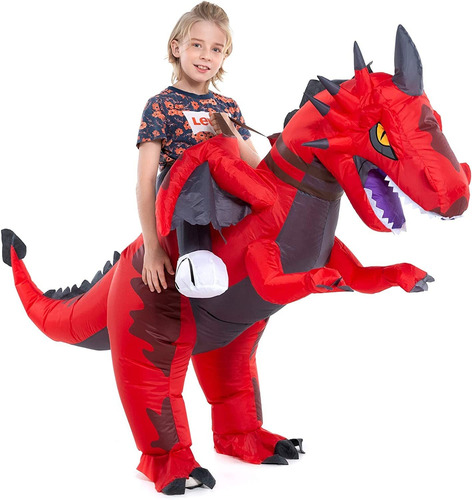 Disfraz Inflable De Dragón Para Niños Y Niñas Talla Única