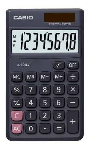 Calculadora Bolsillo Casio Sl-300 8 Dígitos Solar Y Pila