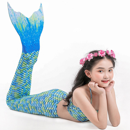 Vestido De Natación Con Colas De Sirena Para Niñas