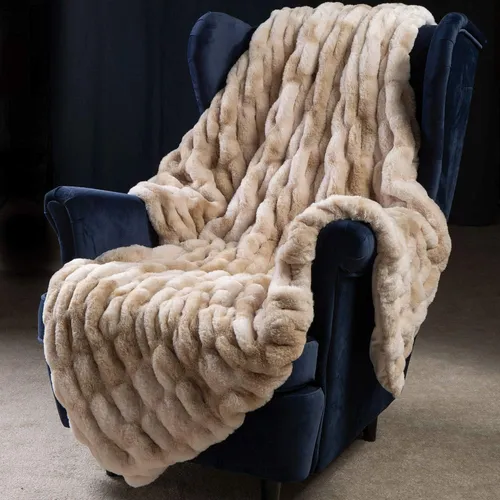 Manta Royal Luxury Acogedora De Piel Sintética De Felpa, 130