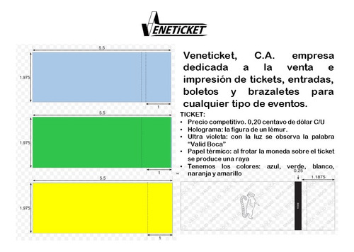 Tickets Y Brazaletes