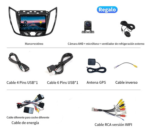 Estéreo Para Cámara Ford C-max Kuga Escape 2010+ Ahd