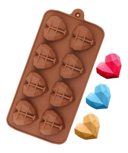 DIKEBAO 6 Pcs Molde Bombones Silicona Moldes De Silicon Chocolate Molde De  Corazón Para Chocolate 15