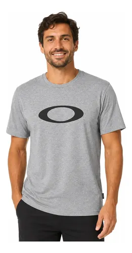 MLB 6912790784 Camiseta Oakley Logotipo O Ellipse Cinza Original JM