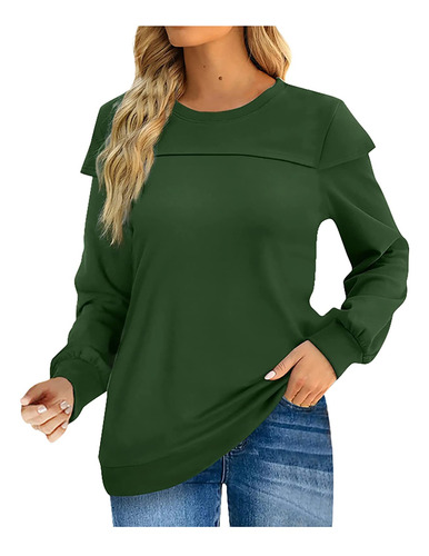 Shusuen Sudadera Manga Larga Para Mujer Camiseta Informal