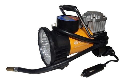 Compresor de aire mini eléctrico portátil Daewoo DW65L 30mL 160W 12V naranja/negro
