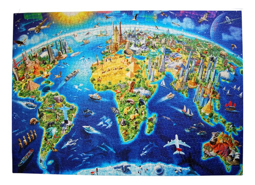 Puzzle Rompecabeza Educa 1000p Miniatura Simbolos Del Mundo 