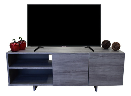 Mueble Tv, Centro De Entretenimiento Suecia Minimal Hogare Color Gris Storm