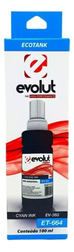 Refil De Tinta Evolut Comp Com 504 L4150 L4160 L4260 Ciano