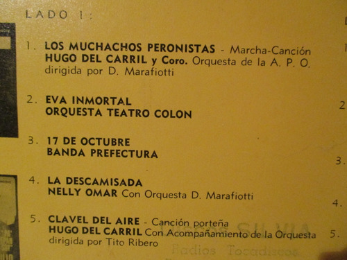 Imagen 3 de 5 de Hugo Del Carril, Nelly Omar - Los Muchachos Peronistas