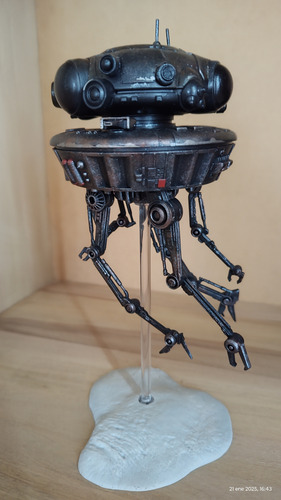 Figura Star Wars Hasbro Probe Droide Custom Impecable Negro