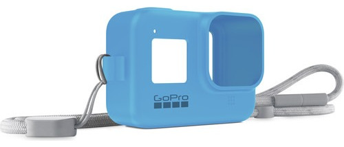 Funda Silicón + Cordón Ajustable Para Gopro Hero8 (bluebird)