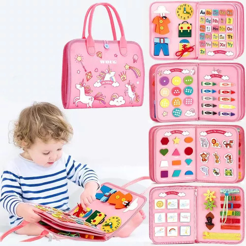 Juguete De Mesa Para Niños Busy Board Para Aprender Letras Y