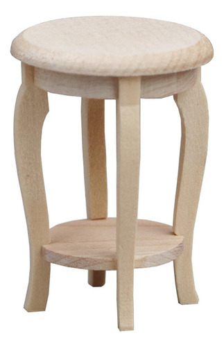 Taburete De Madera Para Casa De Muñecas A Escala 1:12, Mini