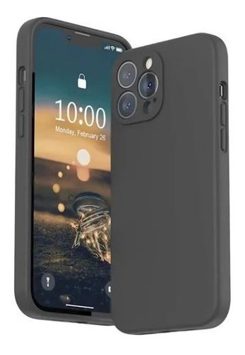 Carcasa Full Silicona Cubre Cámaras Para iPhone 12 Pro (3 Cámaras) - Color Gris - Marca Cellbox