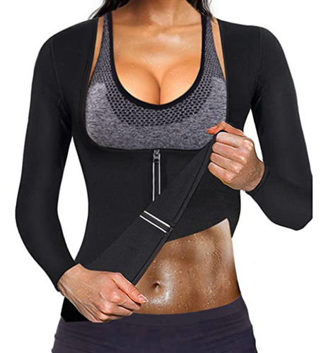 Mujeres Sudor Cintura Entrenador De Neopreno Camisa Metro