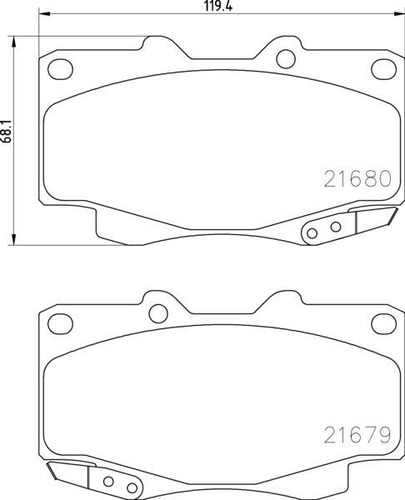 Juego De Pastillas De Freno Para Toyota Hilux Sw4 (05') 05/1