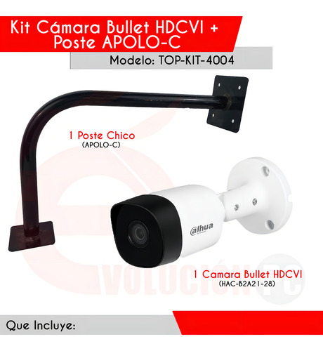 Kit De Camara Bullet Hac-b2a21-28 + Brazo Apolo-c