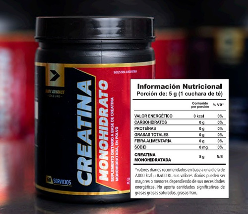 Imagen 4 de 5 de Creatina Micronizada Monohidrato Body Advance