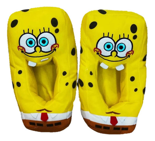 Pantuflas Bob Esponja Talle Único Del 33 Al 40 Ltf Shop