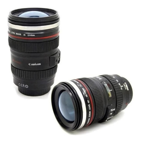 Pocillo Mug Tipo Lente Camara Térmico
