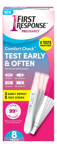 First Response Prueba De Embarazo Comfort Check, 8 Unidades