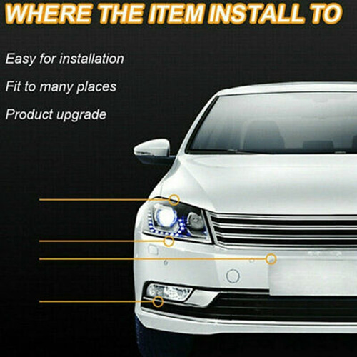 2 Luces Led Universales De Circulación Diurna, Color Blanco,