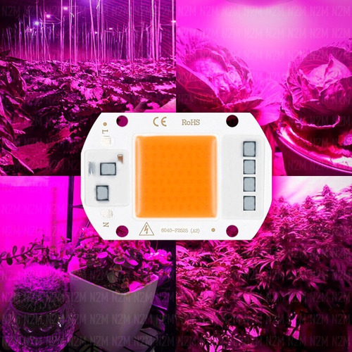 Placa De Cultivo Led 50w Cob 220v Crecimiento Plantas