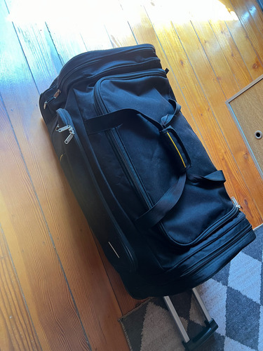 Valija Mochila Xxl C Ruedas Y Manija Viaje Convertible Negro Lisa (Usado)
