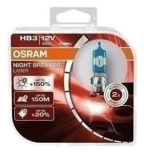 Bombillos Osram 9005 Hb3 Night Breaker Laser 150% 60w 12v X2
