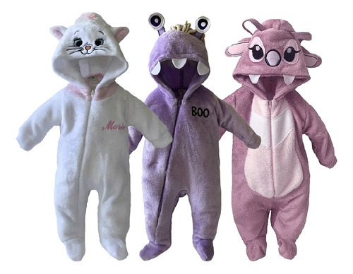 Kit 3 Mamelucos Disney Marie, Boo, Angel  A Precio De 2