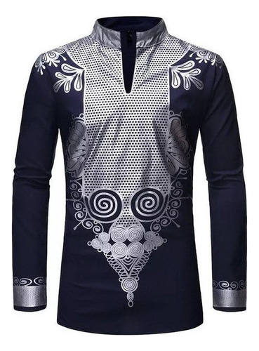 Camisa Africana De Manga Larga For Hombre