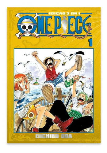 Imagem 1 de 3 de Mangá One Piece Edição 3 Em 1 Volume 01 Planet Manga Panini
