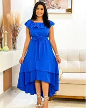 Comprar Vestido Longo Plus Size Moda Evangelica Ciganinha Mullet