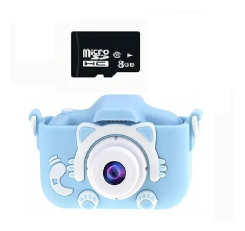 Câmera Infantil Mini Recarregável + Capa Cartão Memoria  8gb