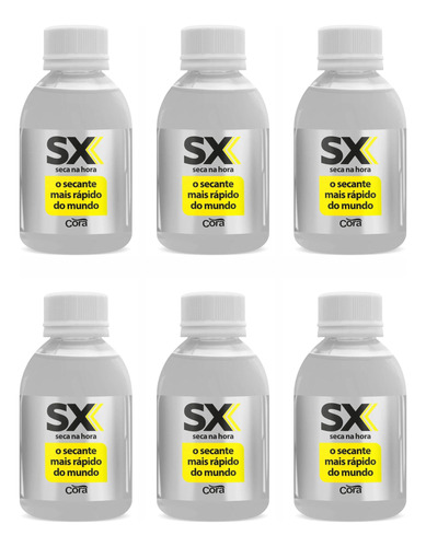 Kit 6 Secante Sx Ultra Rápido 100ml - Cora