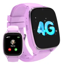 Comprar Reloj Inteligente Para Niños Smartwatch Llamadas 4g pthtechus FULL HD LCD Smartwatch Con Cámara Smartwatch admite Chip Sim,música,juegos X60 color Púrpura 4g SmartWatch SOS Reloj SmartWatch
