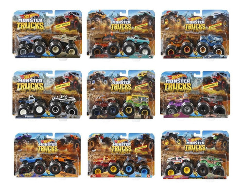 Hot Wheels Pack De 2 Carrinhos Monster Truck Surpresa Fyj64